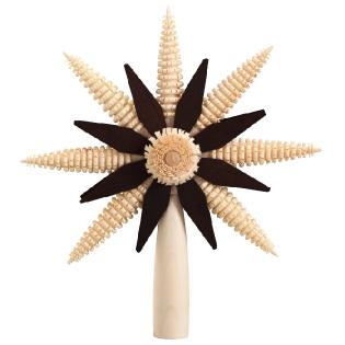 Weihnachtsbaum-Spitze braun / natur