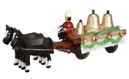 Miniatur Pferdegespann Glockenwagen