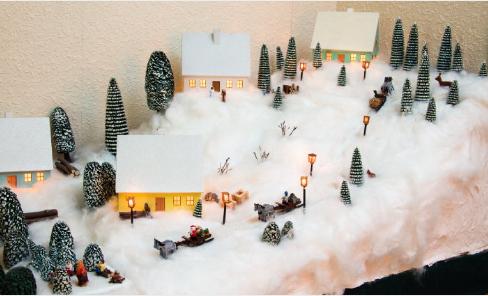 Winterberg im Ausstellungsraum in Seiffen